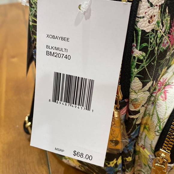 NWT. Betsey Johnson floral puppy, mini backpack/purse. - Picture 12 of 13